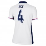 Günstige Fußballtrikots England Rice 4 Frauens Heimtrikot EURO 2024 Kurzarm